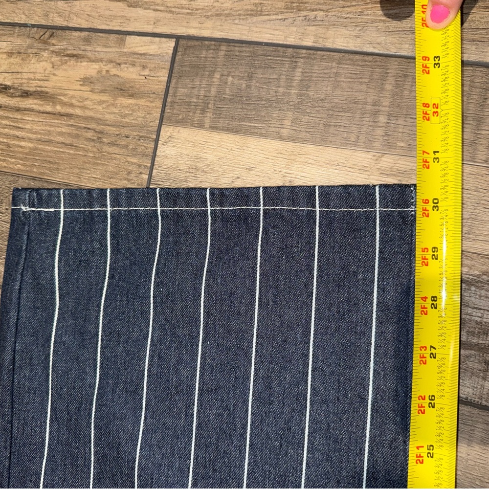 Pinstripe Wide Leg Denim Jeans Edikted Small NWT - Picture 8 of 9